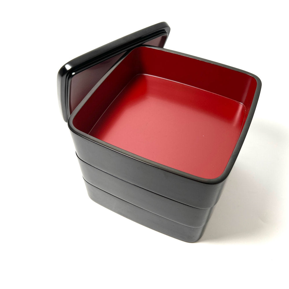 【塗師屋いち松】重箱 3段黒