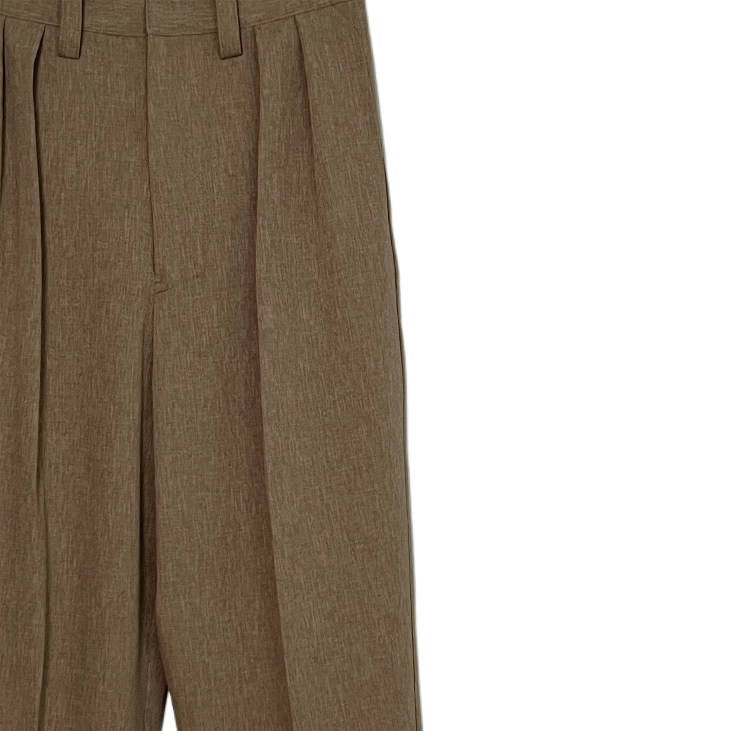 【ohta】khaki pleats pants pt-48K