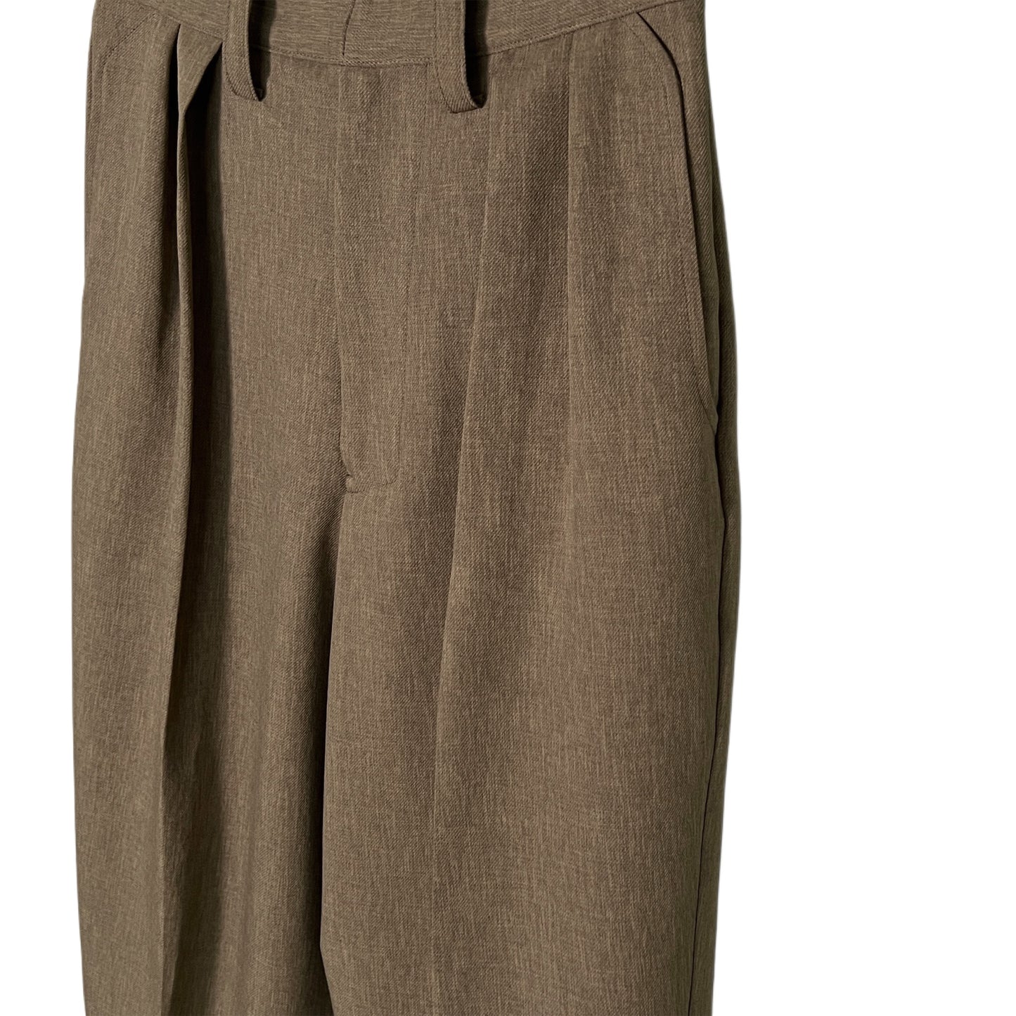 【ohta】khaki pleats pants pt-48K