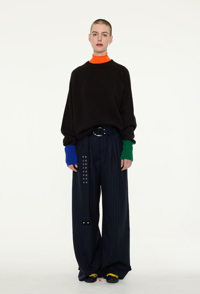 【LA FETICHE】Wide Leg Pleated Trousers