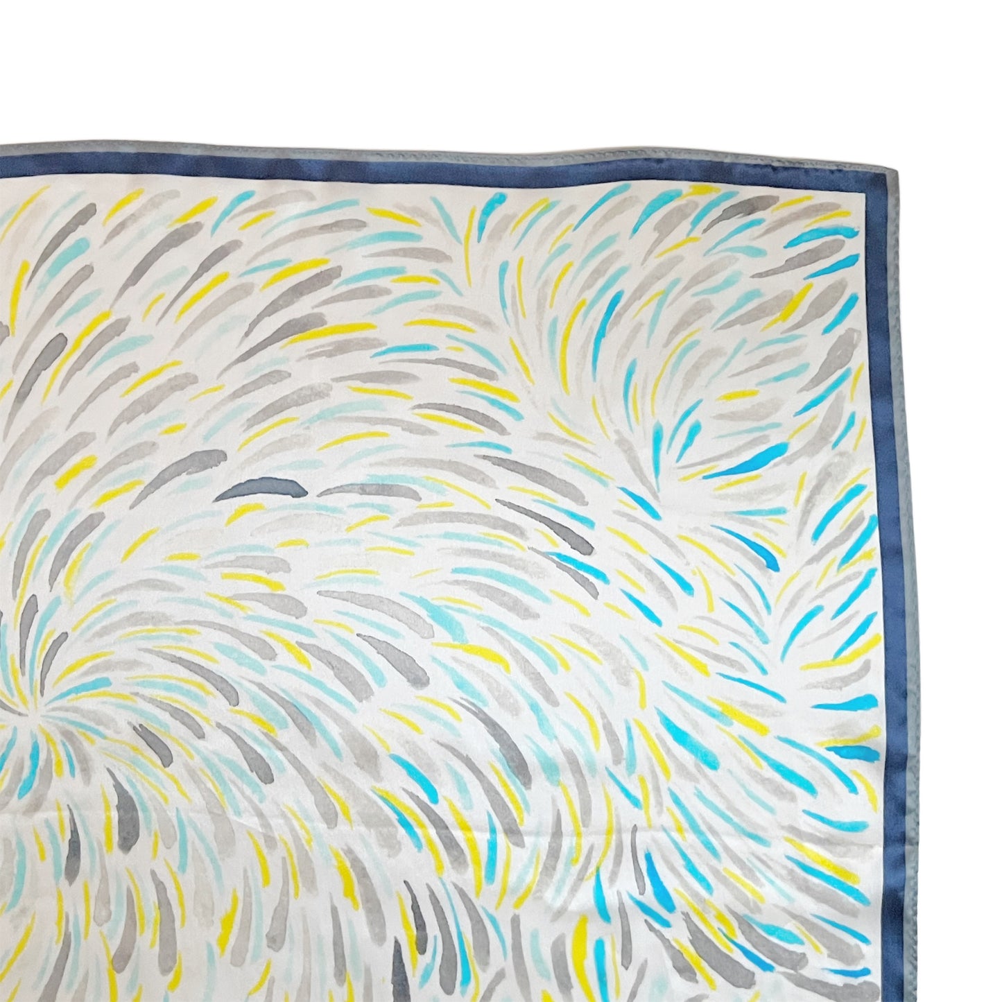 【Sayoko.M】silk scarf fireworks blue