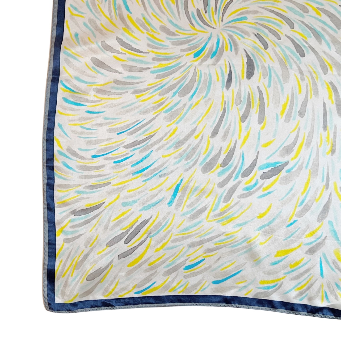 【Sayoko.M】silk scarf fireworks blue