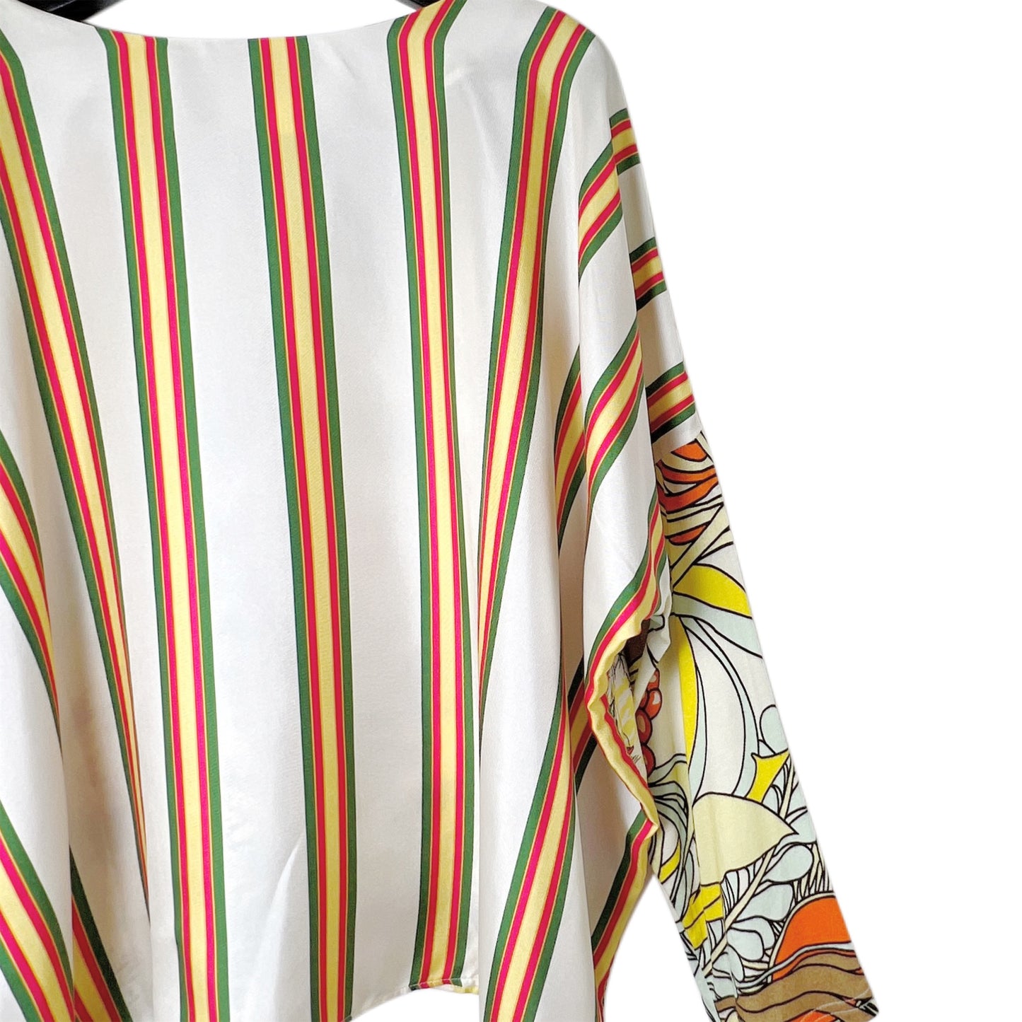 【La Prestic Ouiston】loose round-collar top with long sleeves