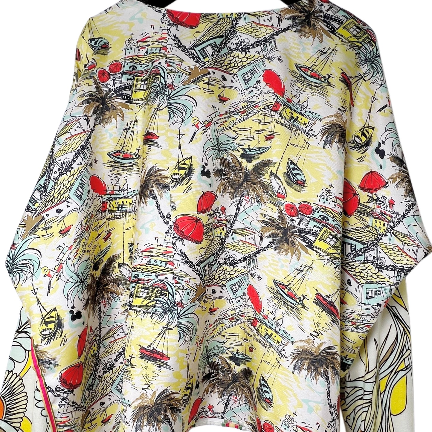 【La Prestic Ouiston】loose round-collar top with long sleeves