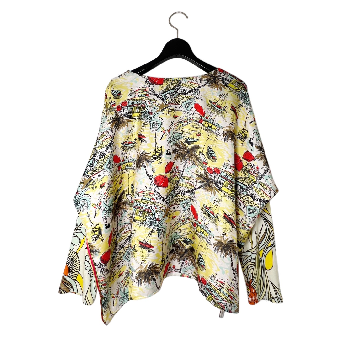 【La Prestic Ouiston】loose round-collar top with long sleeves