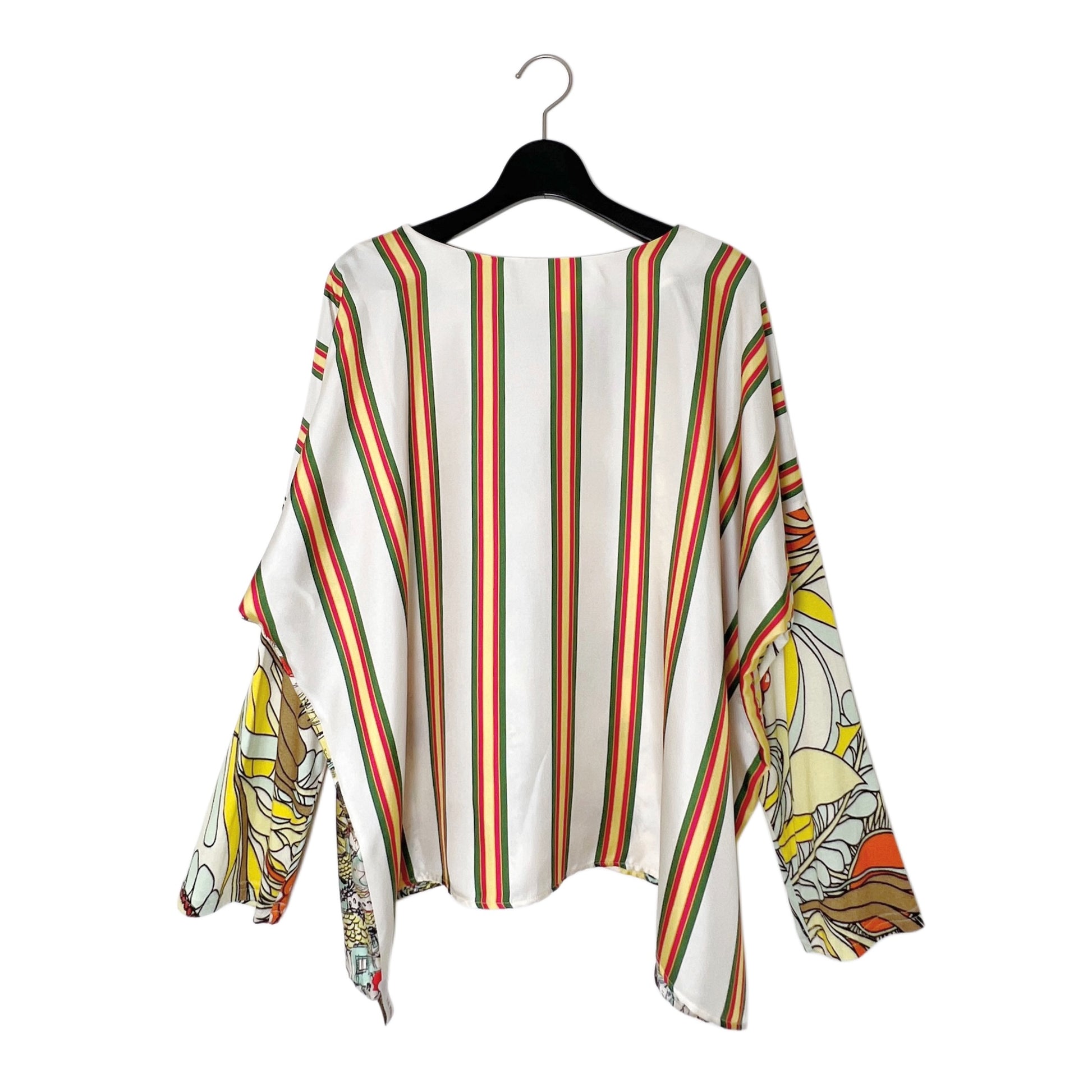 【La Prestic Ouiston】loose round-collar top with long sleeves