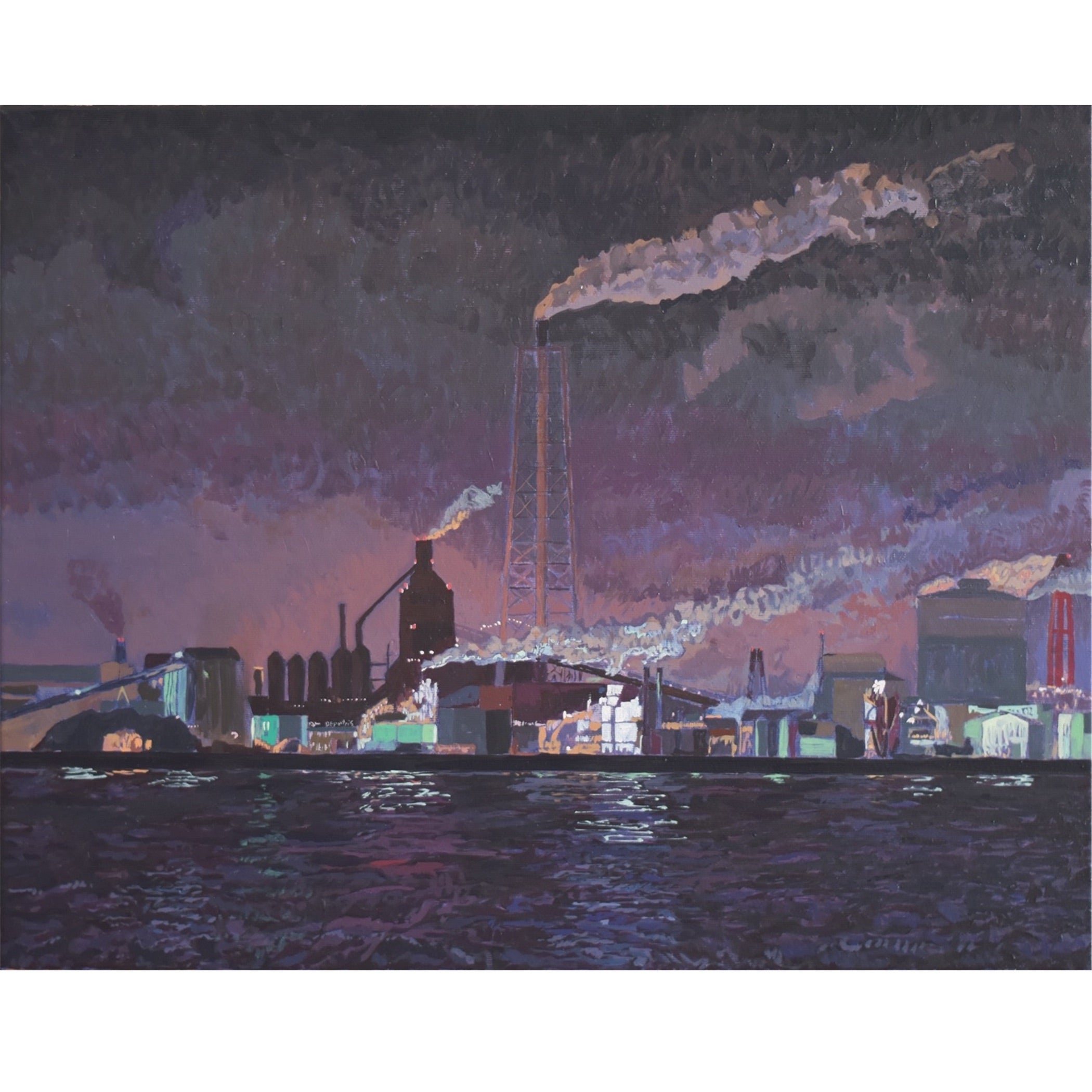 Nicolas Depetris】油絵 Harbour at night III 20003 | フィールシーン