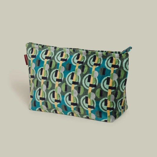 【Les Touristes】Velvet Wash Bag XL pouch_sonia-moss