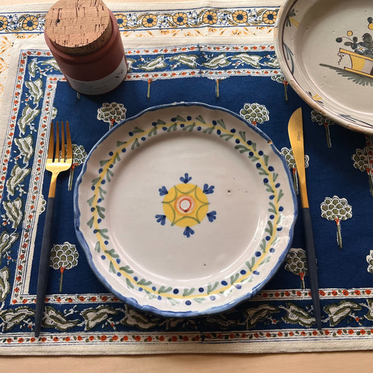 【JAMINI】TABLE MAT RANI NAVY BLUE