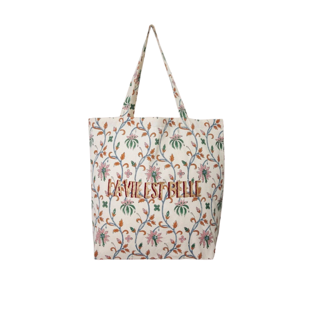 【Jamini】Dinty Tote bag_La vie est belle