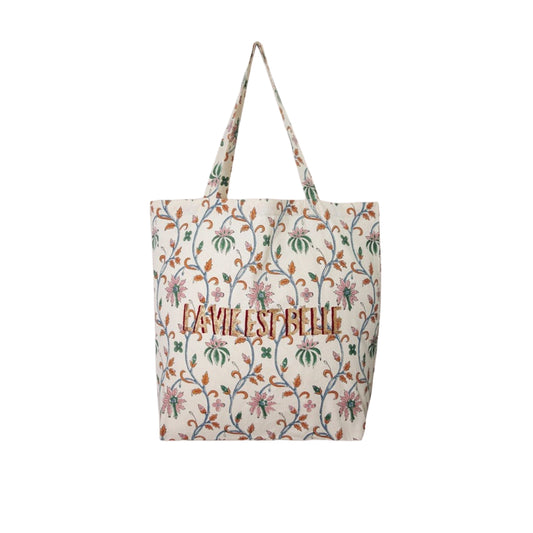 【Jamini】Dinty Tote bag_La vie est belle