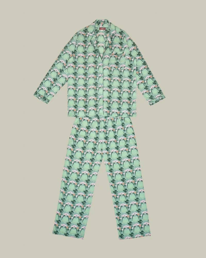 【Les Touristes】Night Pyjamas_sage green