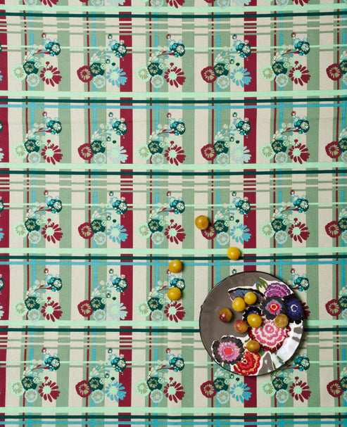 【Les Touristes】TABLE CLOTH L_dundee sauge