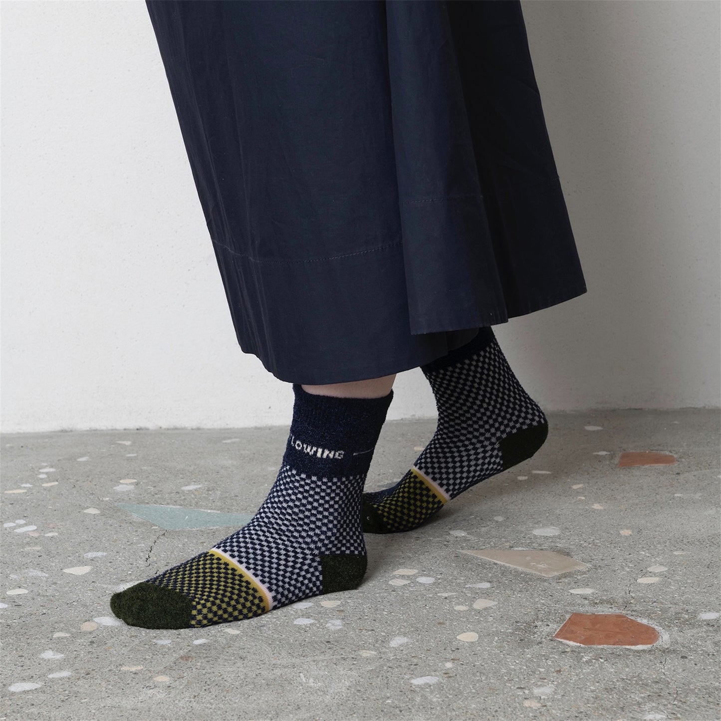 【TRICOTE】MINI CHECKERED BICOLOUR SOCKS