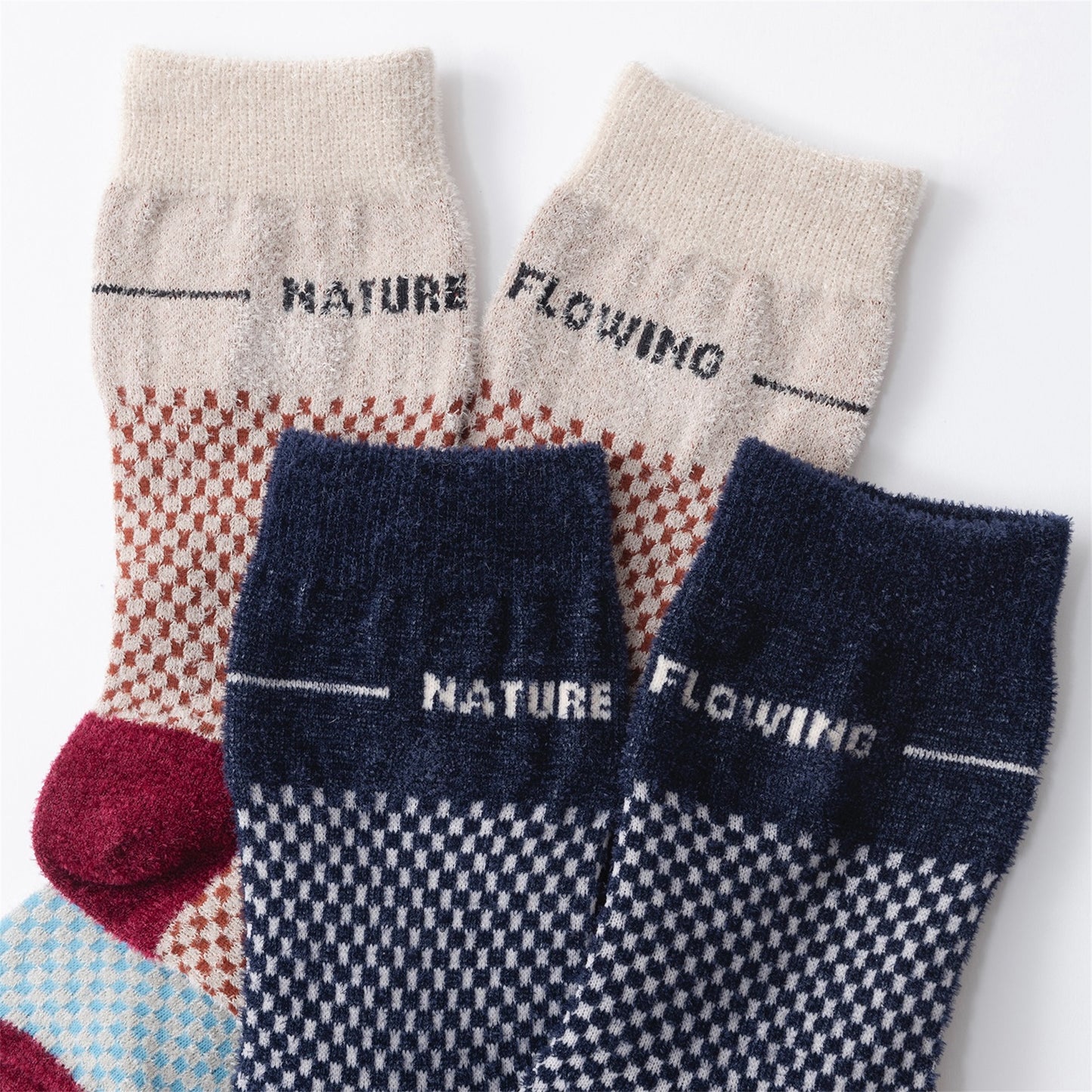 【TRICOTE】MINI CHECKERED BICOLOUR SOCKS