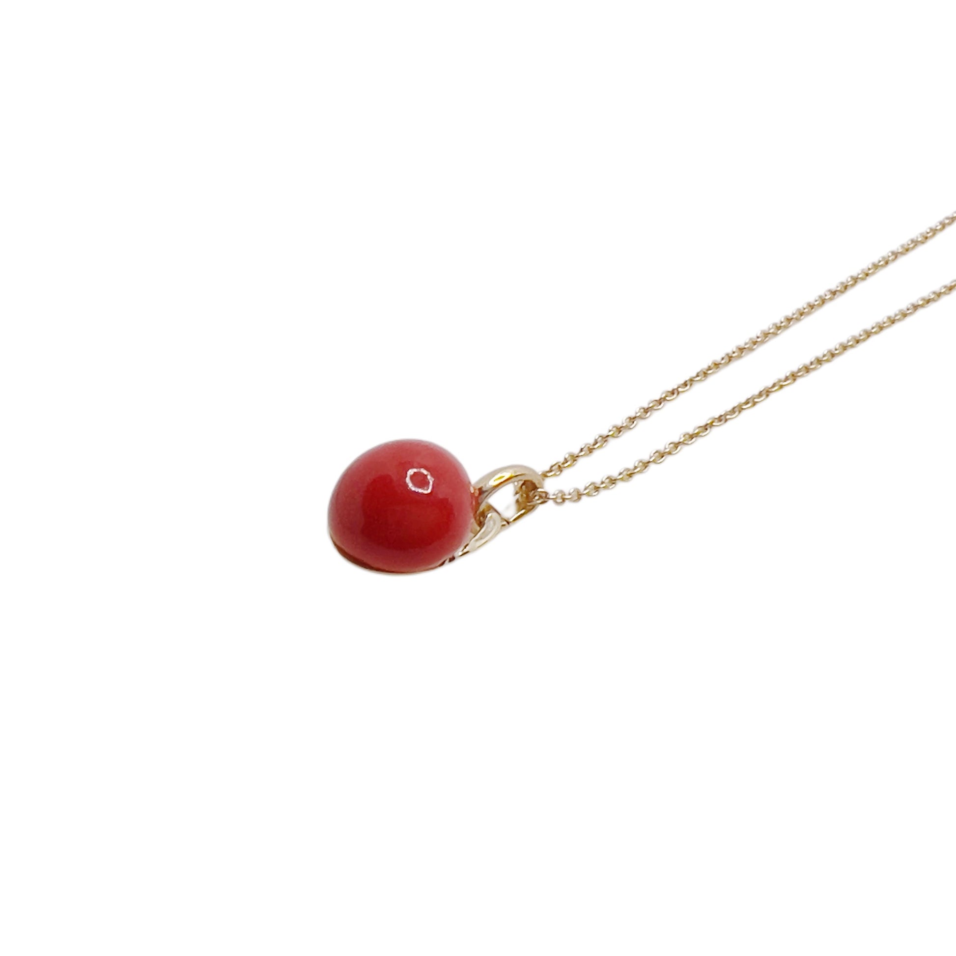 【Helena Rohner】tiny ceramic egg gold plated brass pendant_harissa
