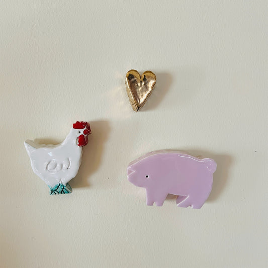 【MV% ceramics design】SMALL GOLDEN HEART