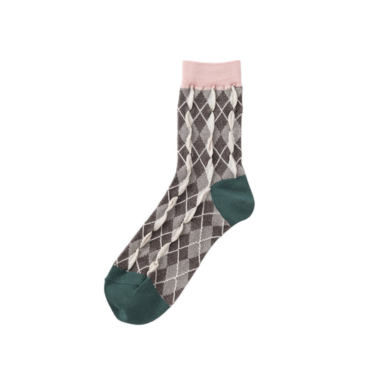 【TRICOTE】BUMPY ARGYLE SOCKS