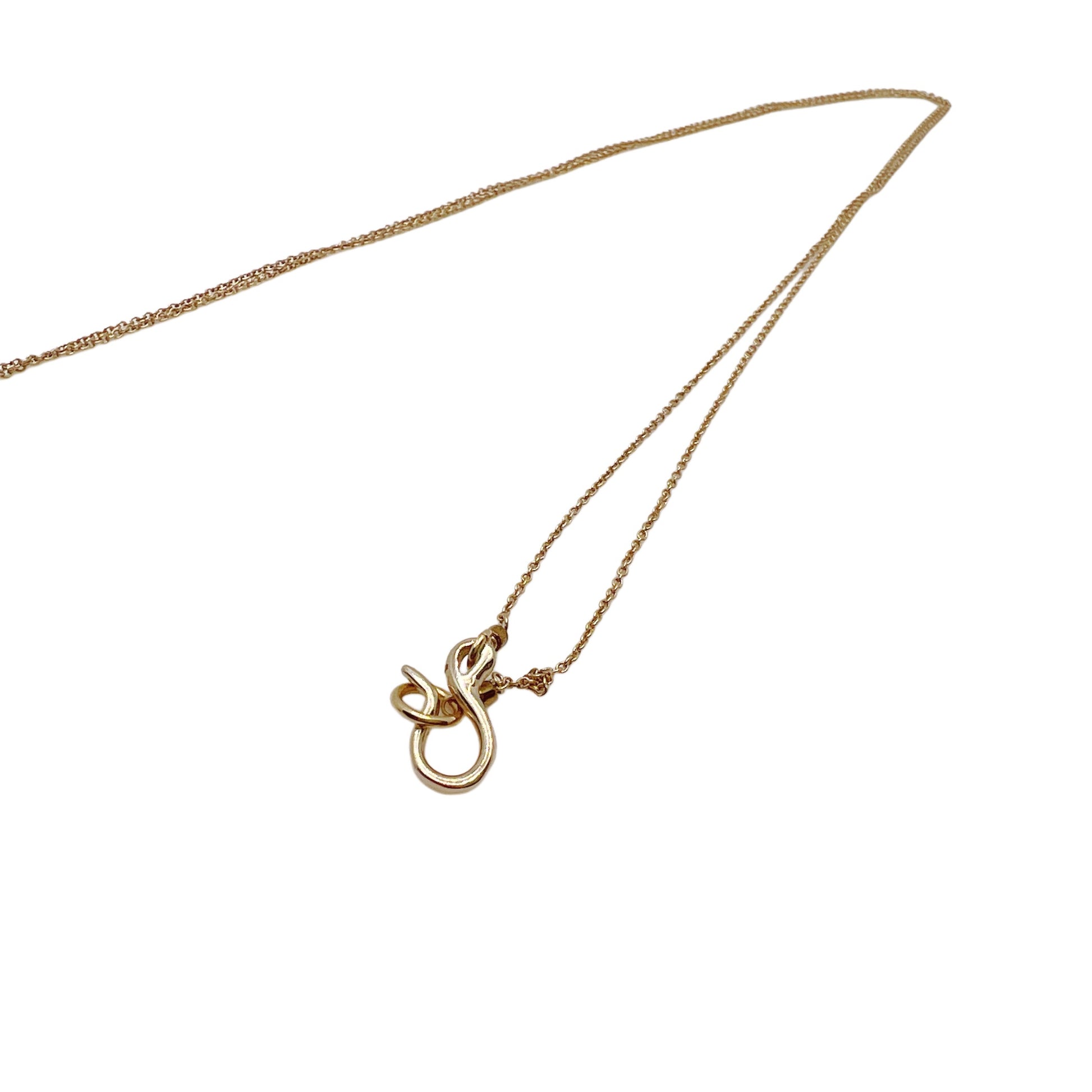 【Helena Rohner】large glass drop pendant with gold plated brass chain
