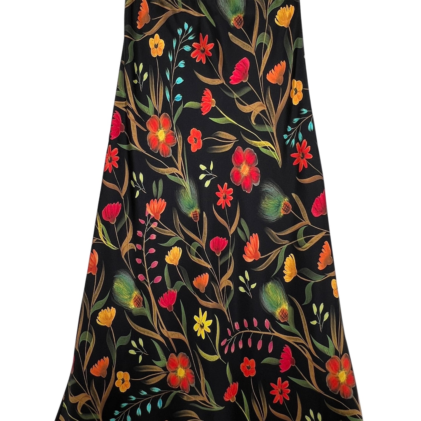 【La Prestic Ouiston】bias-cut long skirt with elastic waistband
