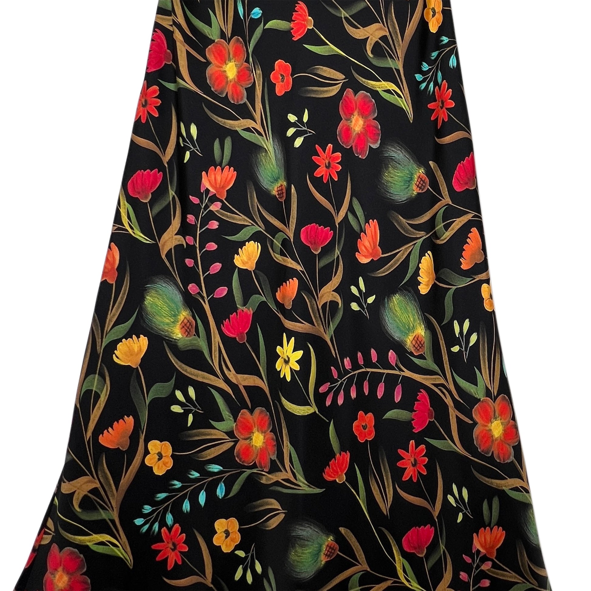 【La Prestic Ouiston】bias-cut long skirt with elastic waistband
