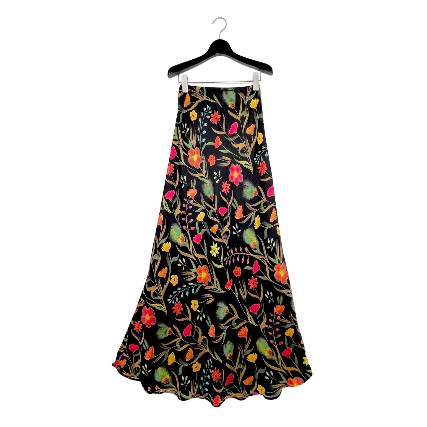 【La Prestic Ouiston】bias-cut long skirt with elastic waistband