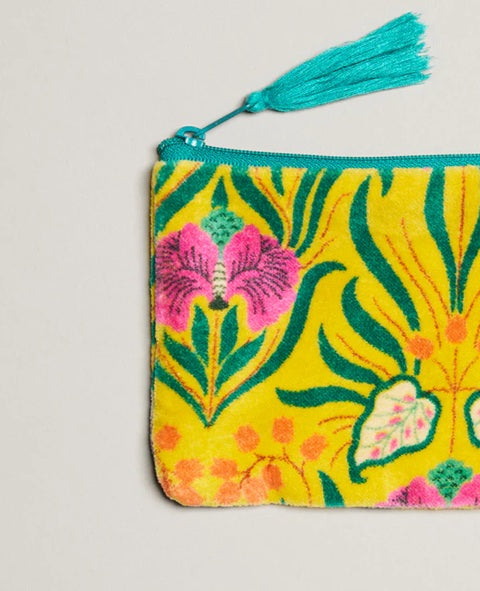 【Les Touristes】SMALL FLAT ZIP PURSE _muguet yellow