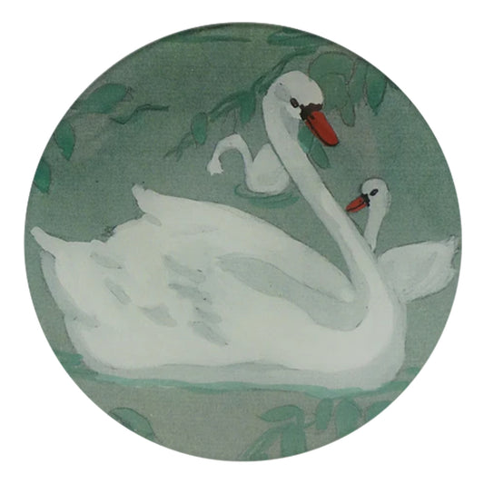 【JOHN DERIAN】デコパージュプレート Swan_5R