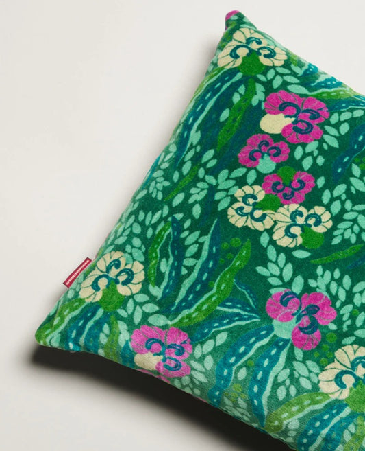 【Les Touristes】CUSHION rectangle_allegria green