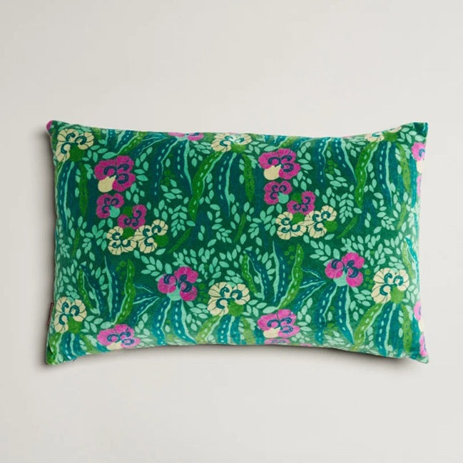 【Les Touristes】CUSHION rectangle_allegria green
