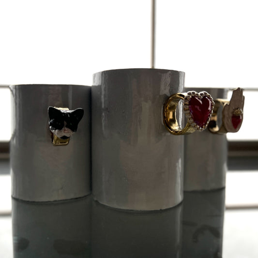 【Astier de Villatte】Heart on Hand Ring Cup