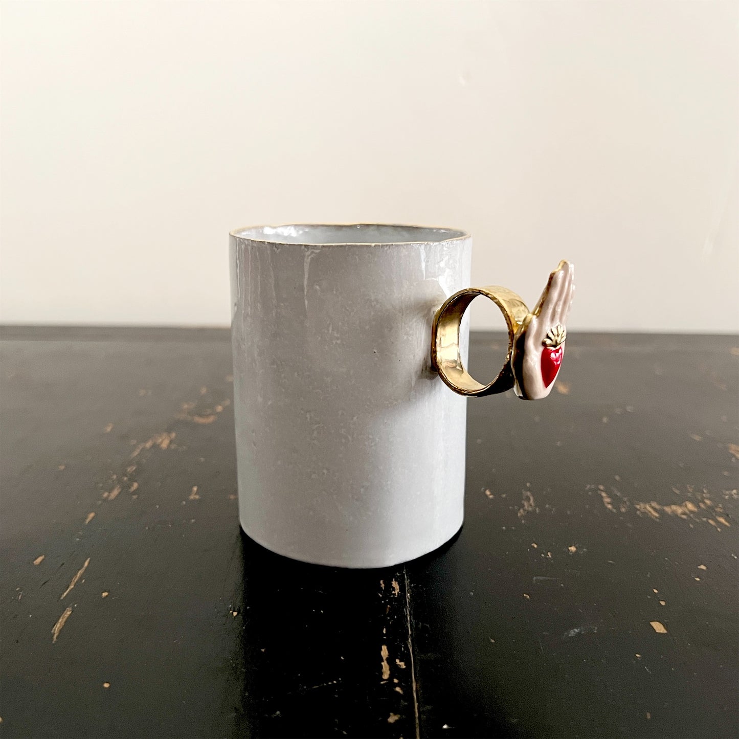 【Astier de Villatte】Heart on Hand Ring Cup
