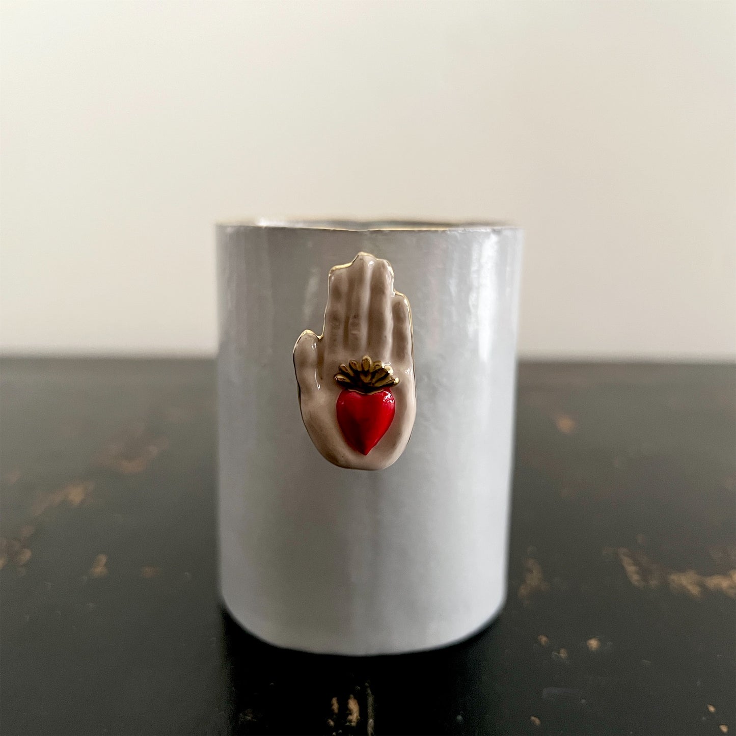 【Astier de Villatte】Heart on Hand Ring Cup
