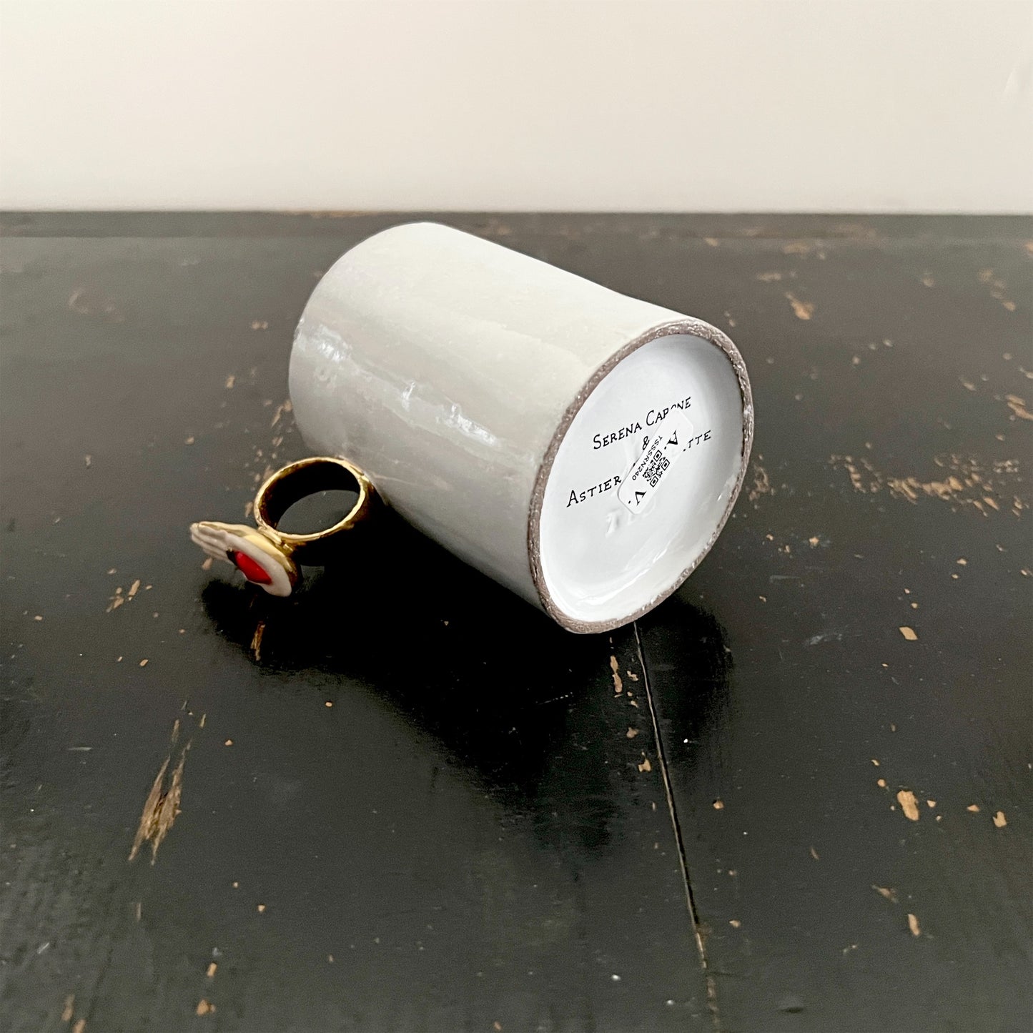 【Astier de Villatte】Heart on Hand Ring Cup