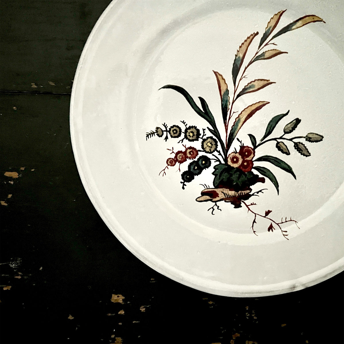 【Astier de Villatte】Small Bearberry Plate