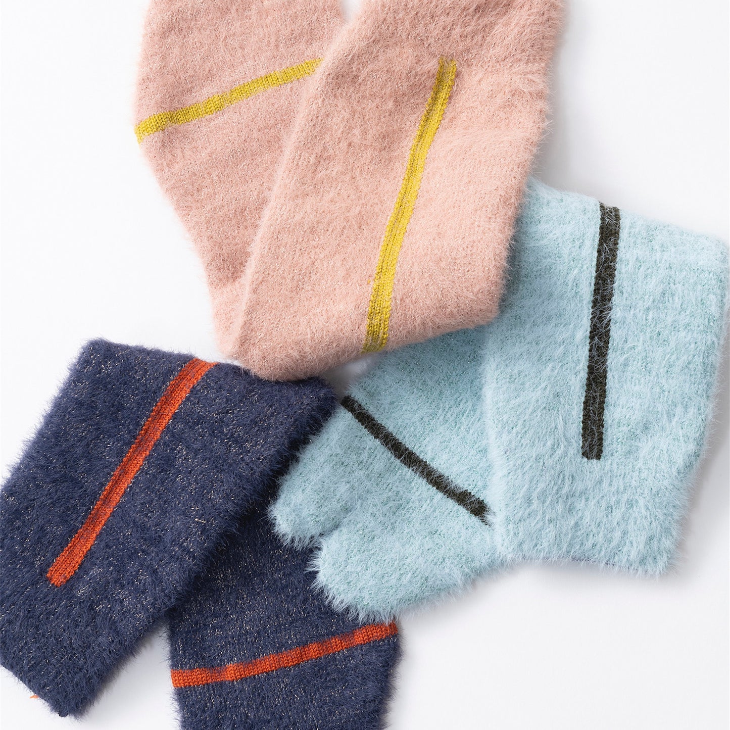 【TRICOTE】SHAGGY LAME TABI SOCKS