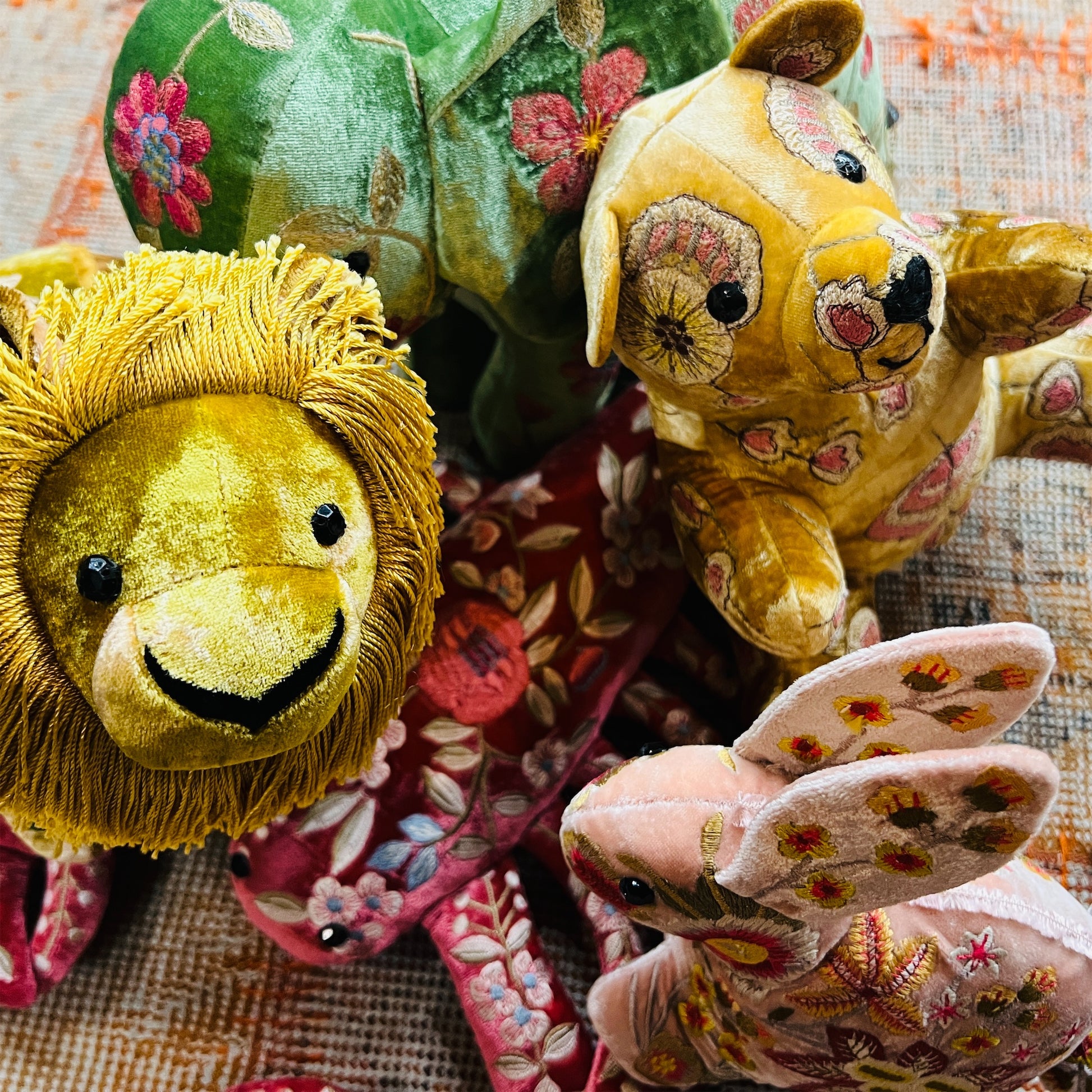 【Anke Drechsel】シルクベルベット Elephant_S.Blue