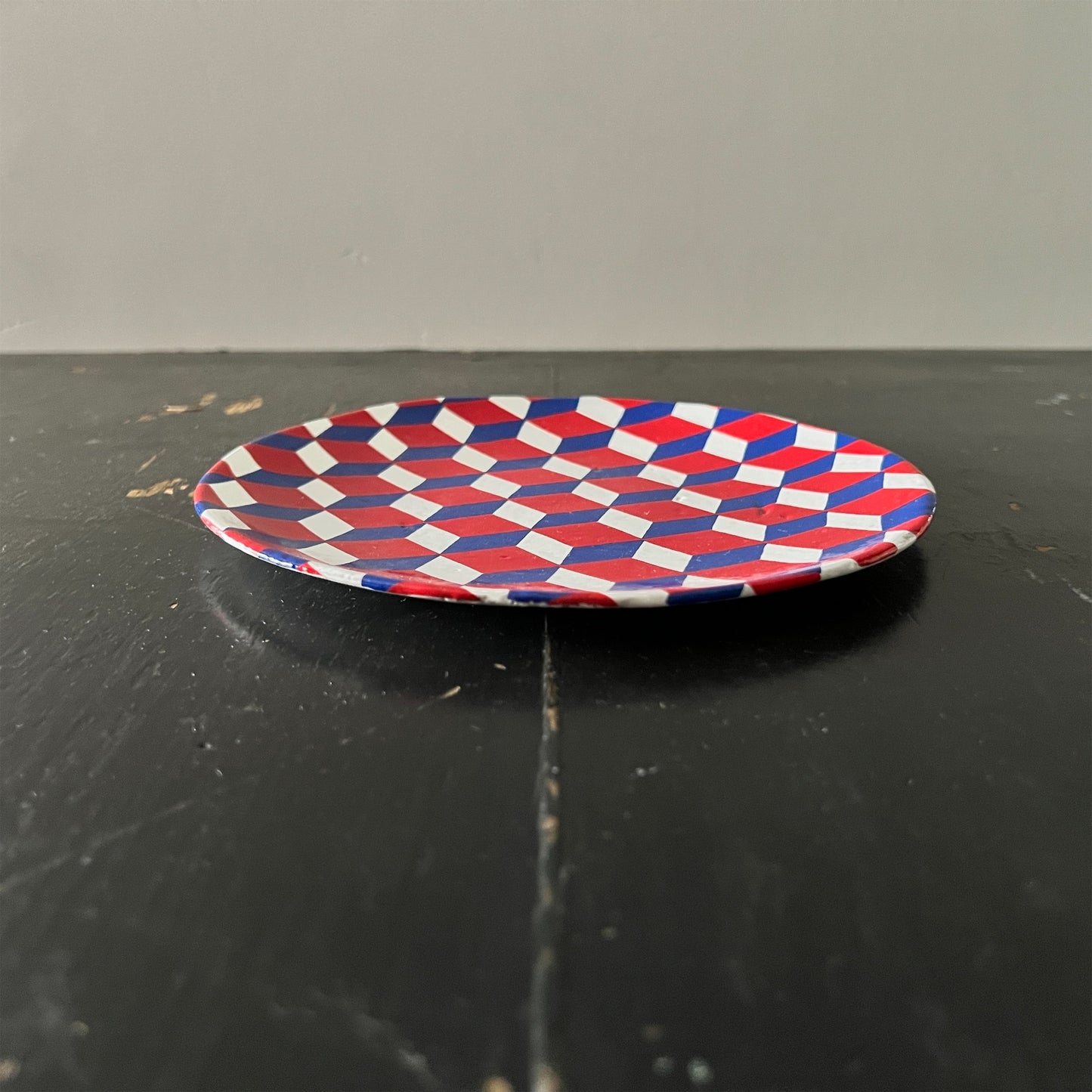 【Astier de Villatte】 Tricolore Cube プレート