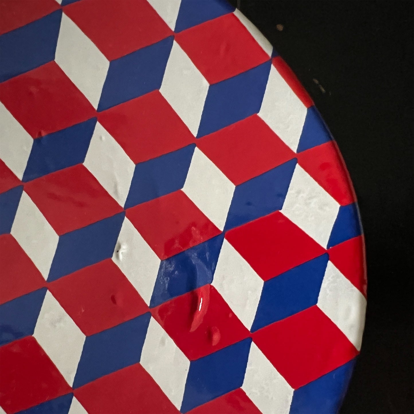 【Astier de Villatte】 Tricolore Cube プレート