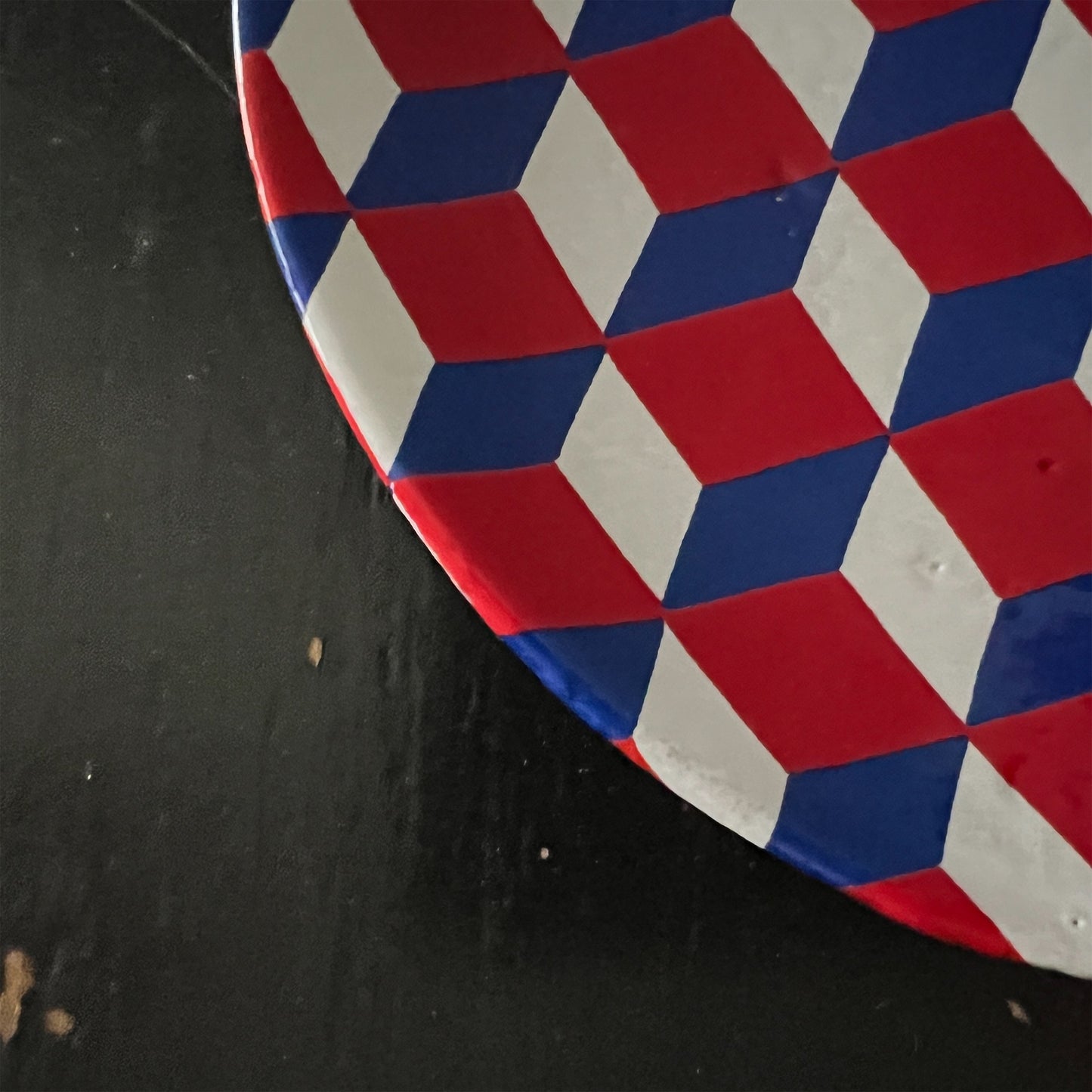 【Astier de Villatte】 Tricolore Cube プレート