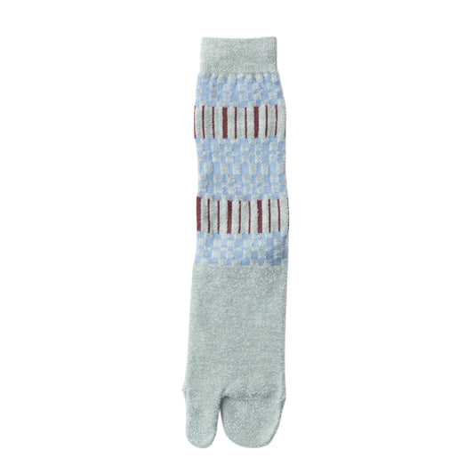 【TRICOTE】PLAID STRIPED TABI SOCKS