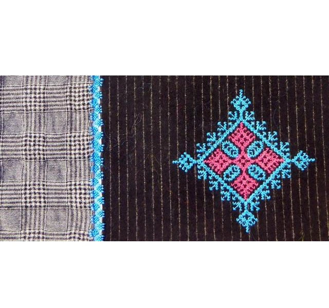 【Leo Atlante】NEDNESS Scarf_black blue edge