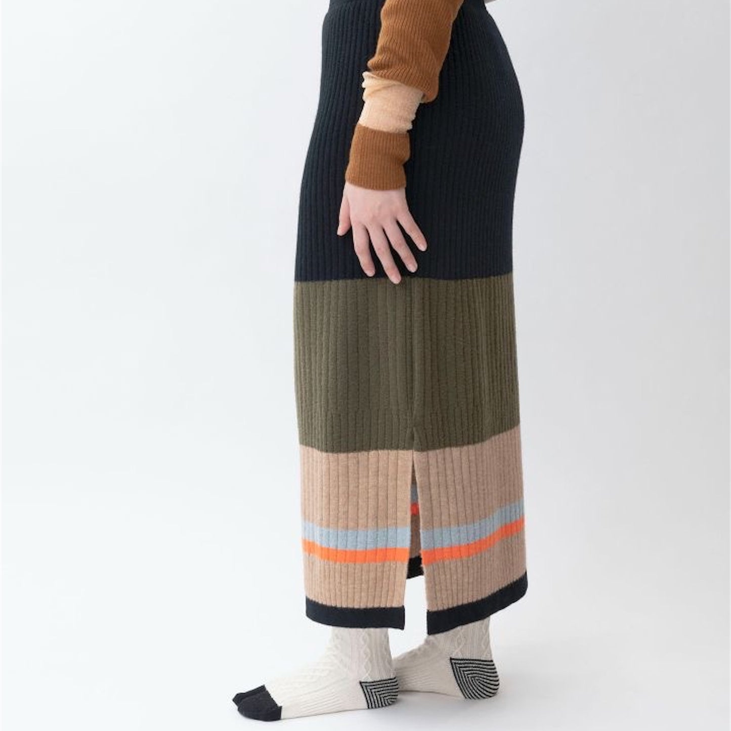 【TRICOTE】PLAIN RIB MULTI SKIRT