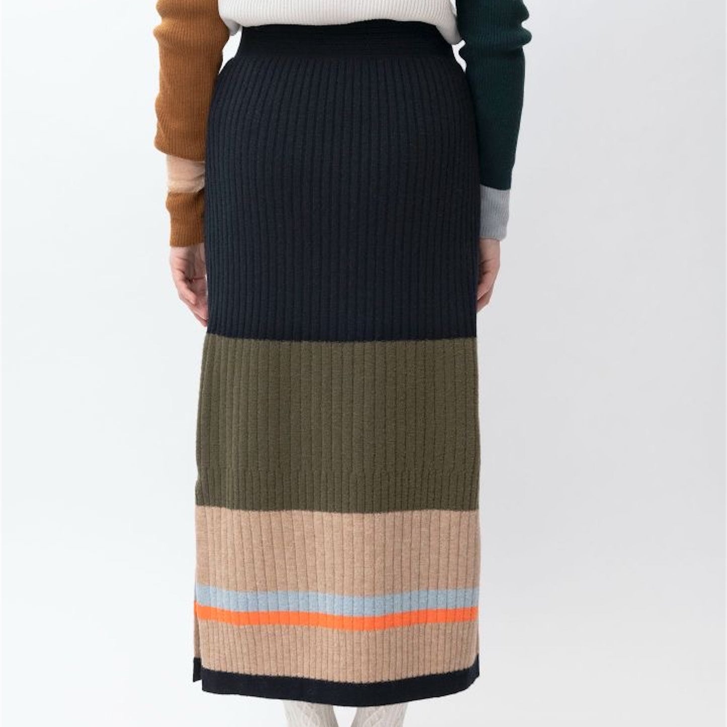 【TRICOTE】PLAIN RIB MULTI SKIRT