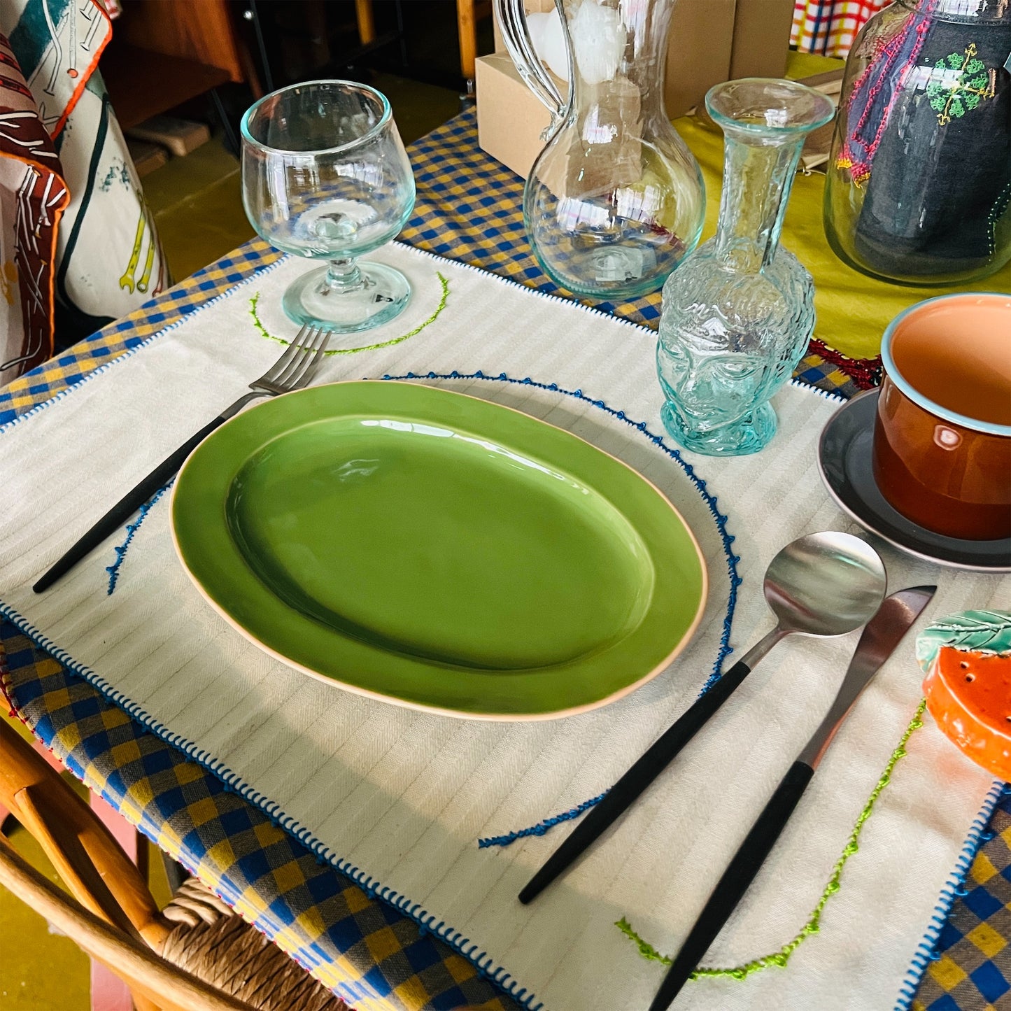 【La Cuisine de Marthe】オーバルプレート フレンドリーマッチャ