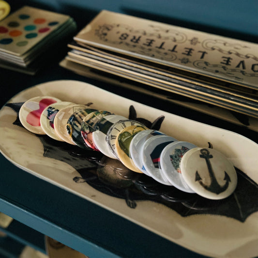 【JOHN DERIAN】デコパージュプレート Human Bat_Oblong Tray
