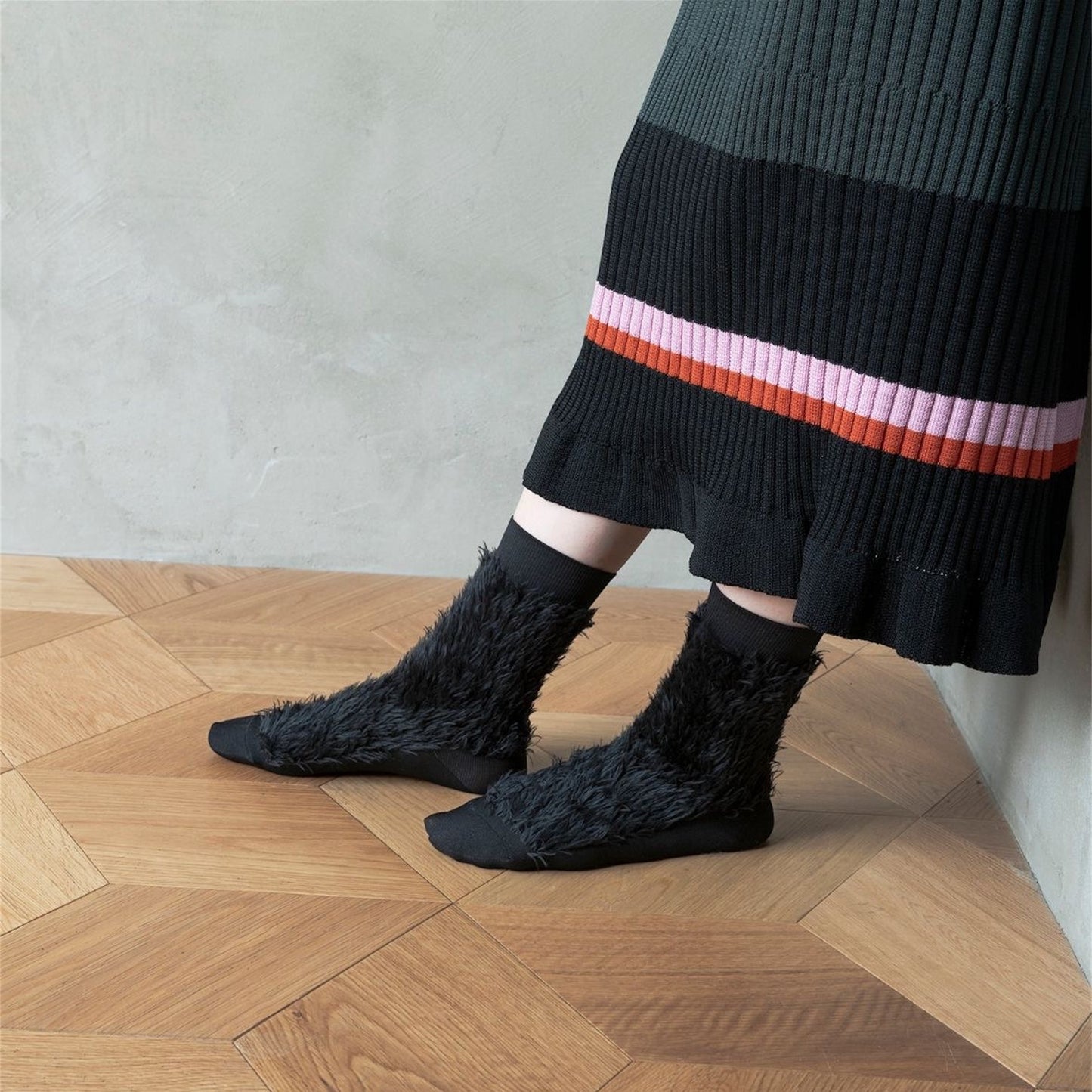 【TRICOTE】FAKE FUR SOCKS