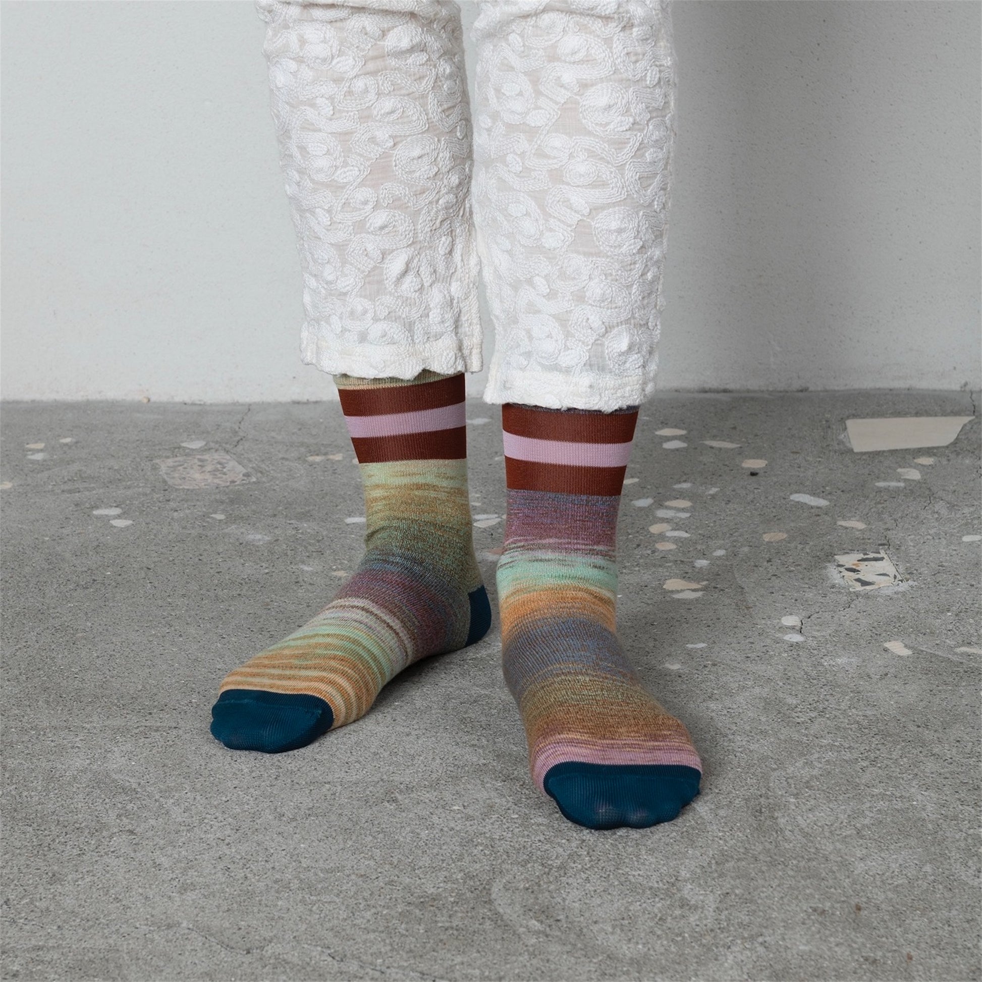 【TRICOTE】KASURI THREAD LINE SOCKS
