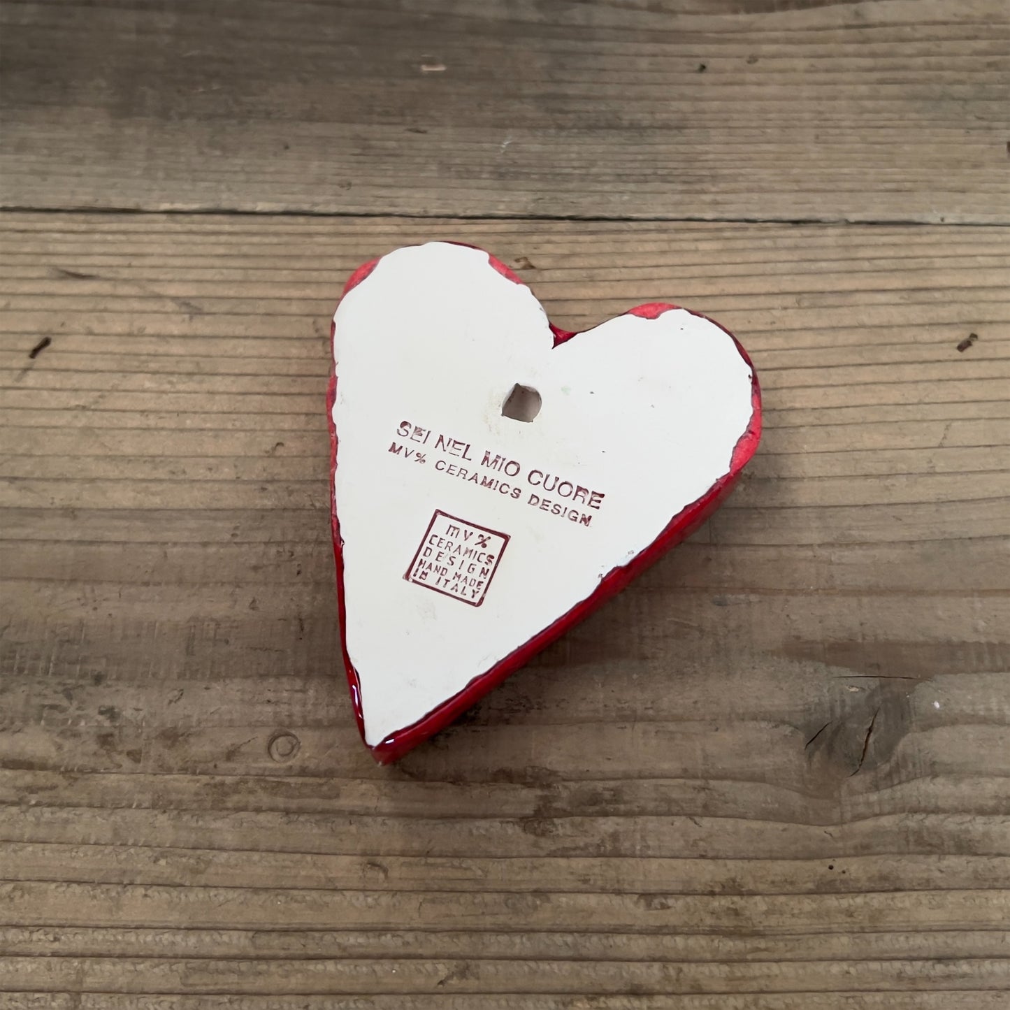 【MV% ceramics design】BIG RED HEART