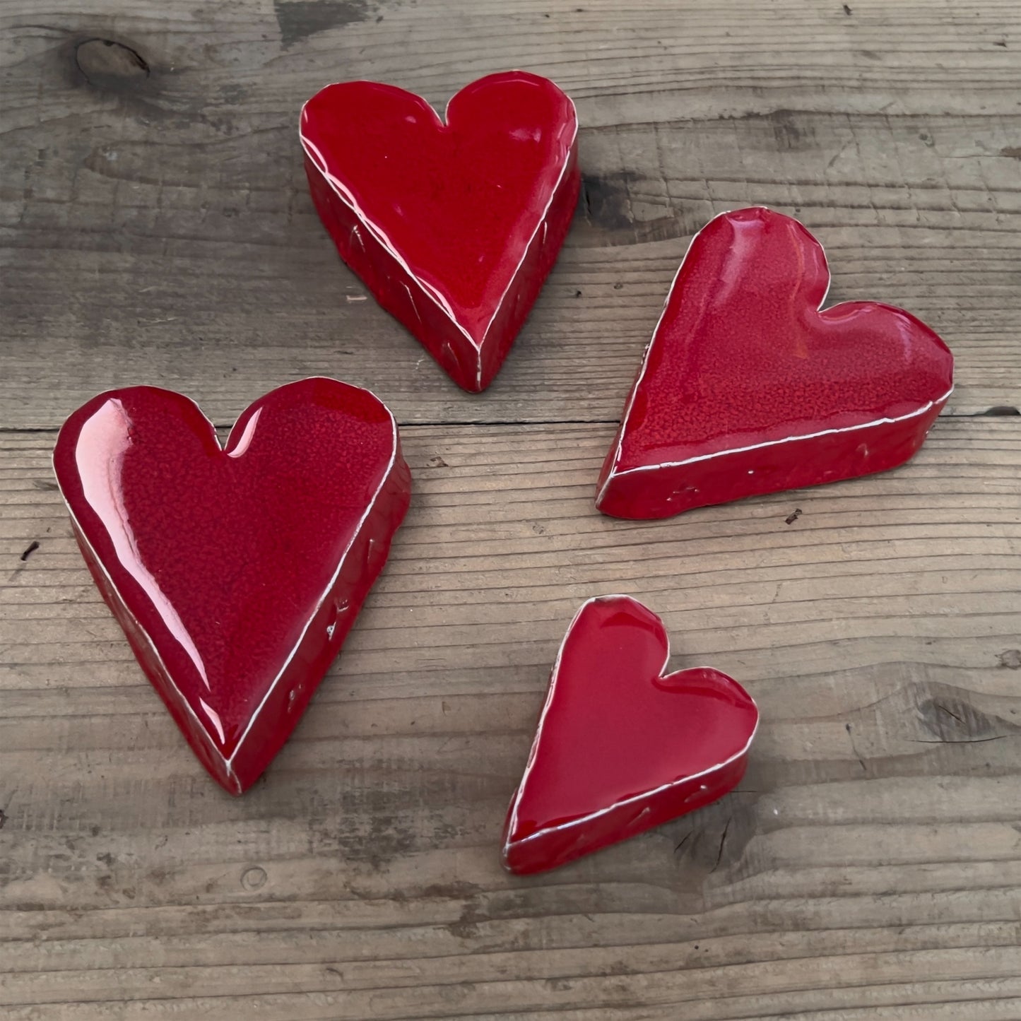 【MV% ceramics design】BIG RED HEART